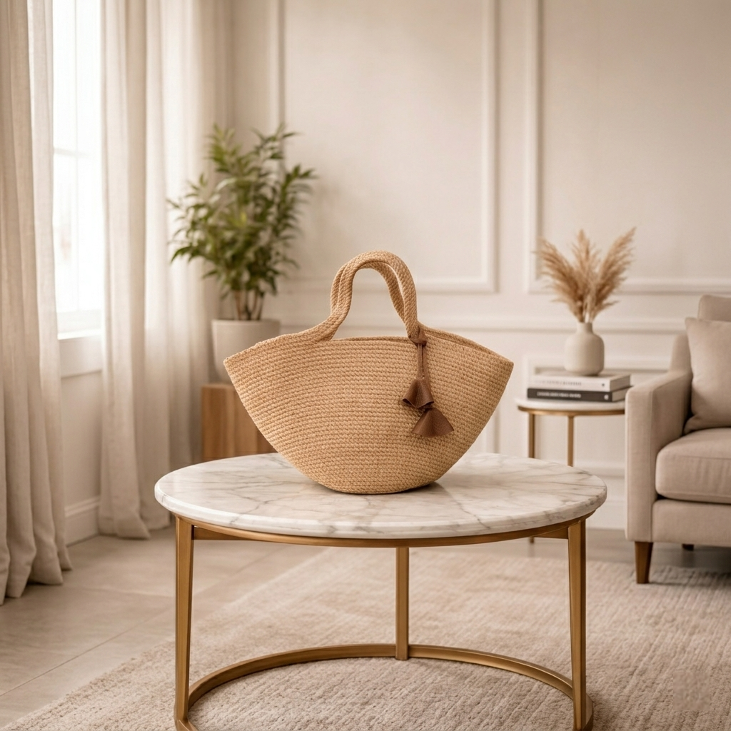 Handwoven Jute Bag – Minimalist Resort Style