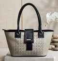 Handwoven Rattan Tote Bag with Leather Handle – Resort & Everyday Elegance